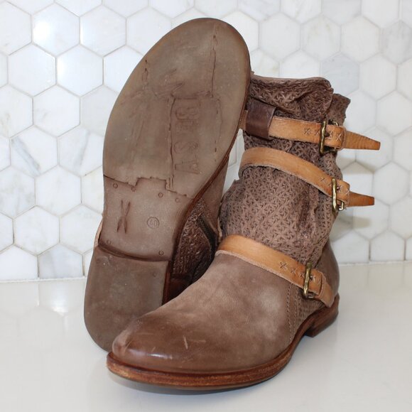 AS98 Strappy textured Ankle boots - Picture 5 of 6